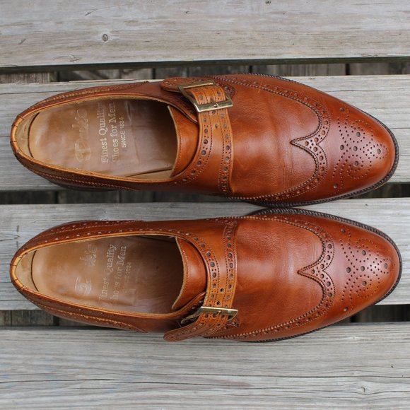 Early 90s Church's for Dack's Tan Monk Strap, Men's 10 Wide US, Made in England - Picture 8 of 12